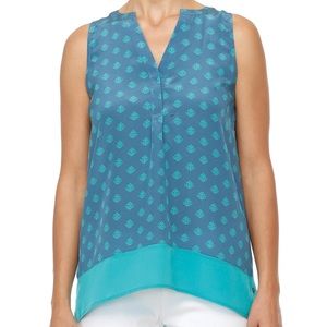 Hatley “Thistle & Aqua” Silk Tank